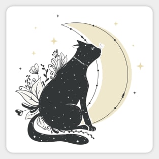 Moonlight cat Sticker